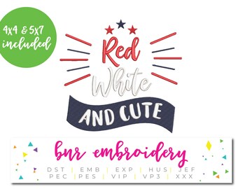Fourth of July Embroidery, Patriotic Embroidery, Embroidery Design, Embroidery Pattern, Embroidery File