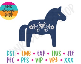 Swedish Embroidery Design, 2 Sizes, Dala Embroidery, Horse Embroidery, Machine Embroidery Design, Embroidery Pattern, Embroidery File