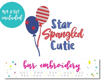 4th of July Embroidery, 3 Sizes, America Embroidery, Embroidery Design, Embroidery Pattern, Embroidery File