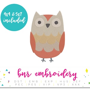 Owl Embroidery Design, Woodland Embroidery Design, Embroidery Pattern, Embroidery File