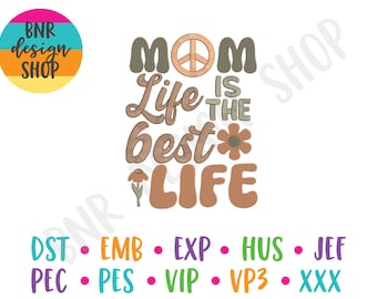 Mom Embroidery Design, 3 Sizes, Retro Embroidery Design, Embroidery Design, Embroidery Pattern, Embroidery File