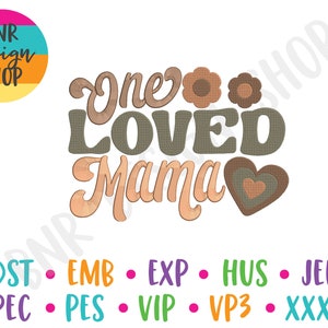Mom Embroidery Design, 3 Sizes, Retro Embroidery Design, Embroidery Design, Embroidery Pattern, Embroidery File