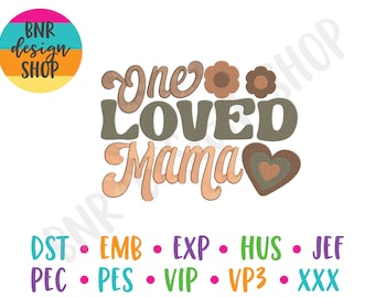 Mom Embroidery Design, 3 Sizes, Retro Embroidery Design, Embroidery Design, Embroidery Pattern, Embroidery File