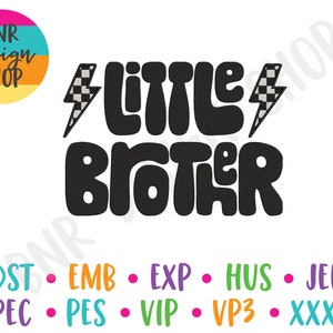 Little Brother Embroidery Design for Boys, Brother Embroidery Design for Kids, Big Brother Little Brother, Kids Embroidery Patterns for Kids