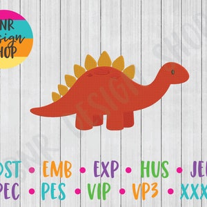 Dinosaur Embroidery, 2 Sizes, Stegosaurus Machine Embroidery Design, Embroidery Pattern, Embroidery File