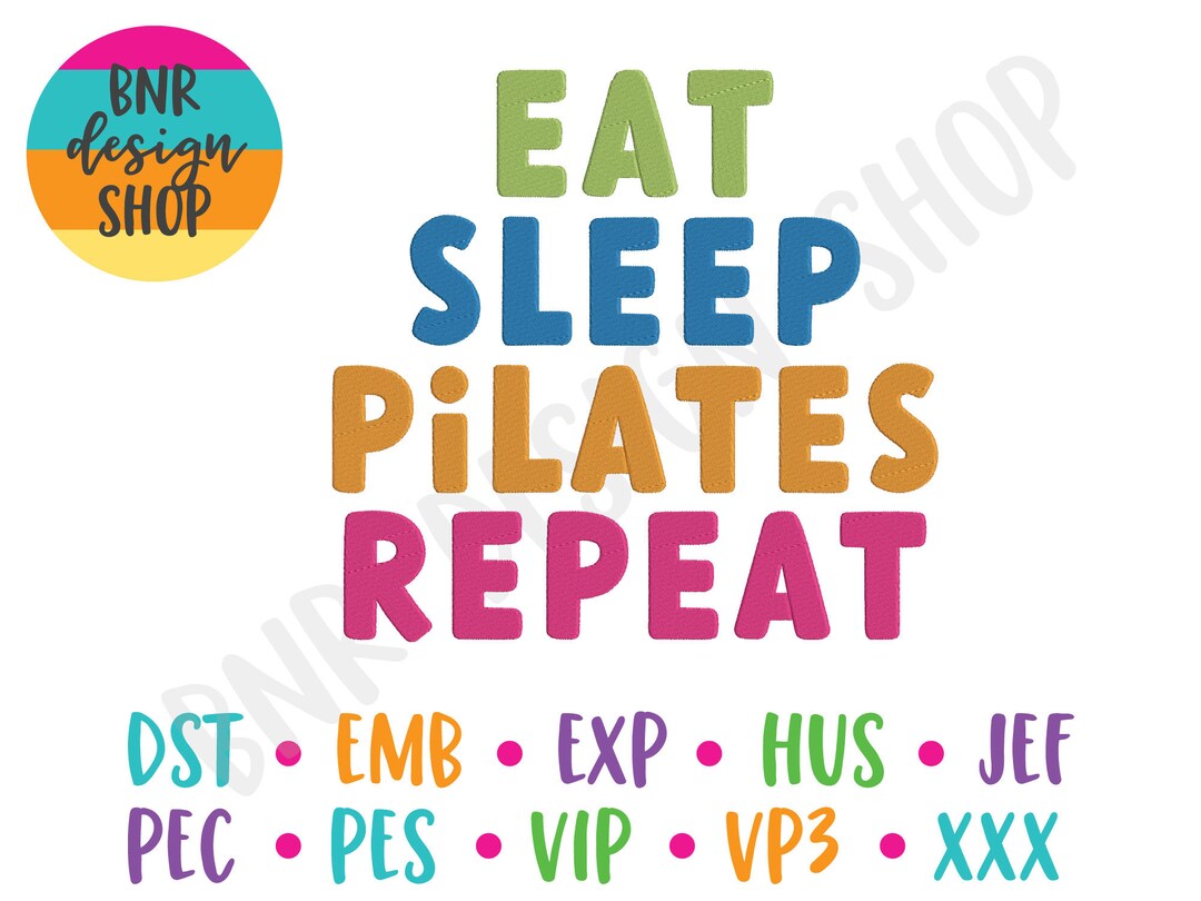 Gym Embroidery Designs for Machine, Pilates Embroidery, Fitness