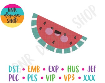 Watermelon Embroidery Design, Summer Embroidery, Machine Embroidery, Embroidery File, Embroidery Pattern, Instant Download