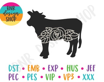 Cow Embroidery File for Kitchen Towels, Farm Embroidery Designs for Machine, Farm Animal Embroidery Files for Towels, Cow Machine Embroidery