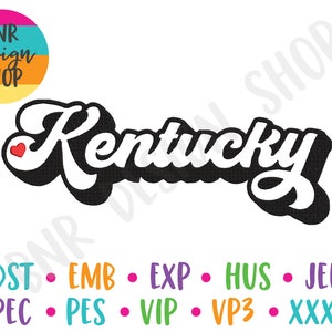 Kentucky Embroidery Design, 3 Sizes, Home Embroidery, Embroidery Design, Embroidery Pattern, Embroidery File