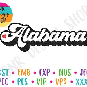 Alabama Embroidery Design, 3 Sizes, Home Embroidery, Embroidery Design, Embroidery Pattern, Embroidery File