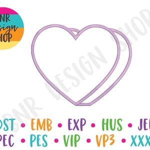 Candy Heart Embroidery Design for Valentines, Valentines Embroidery Designs for Valentines, Embroidery for Machine, Embroidery File PES