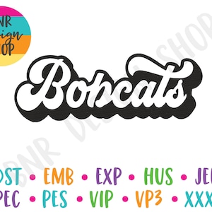 Bobcats Embroidery Design, 3 Sizes, Sports Embroidery, Embroidery Design, Embroidery Pattern, Embroidery File, Instant Download