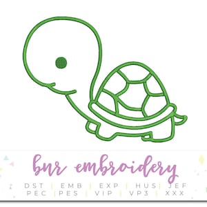Turtle Embroidery Design, Animal Embroidery, Embroidery Design, Embroidery Pattern, Embroidery File, Machine Embroidery