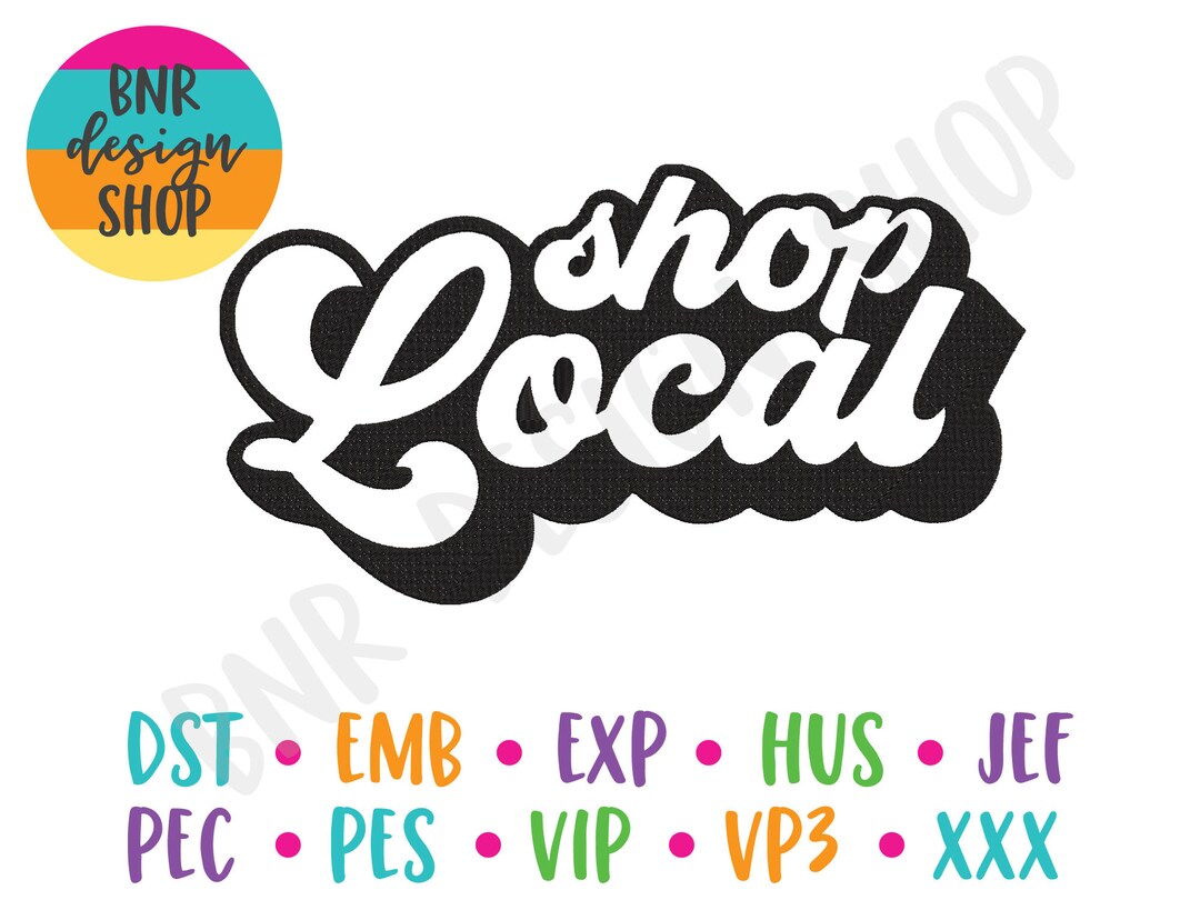 Shop Local Embroidery Design, Shop Small Embroidery Design, Embroidery ...