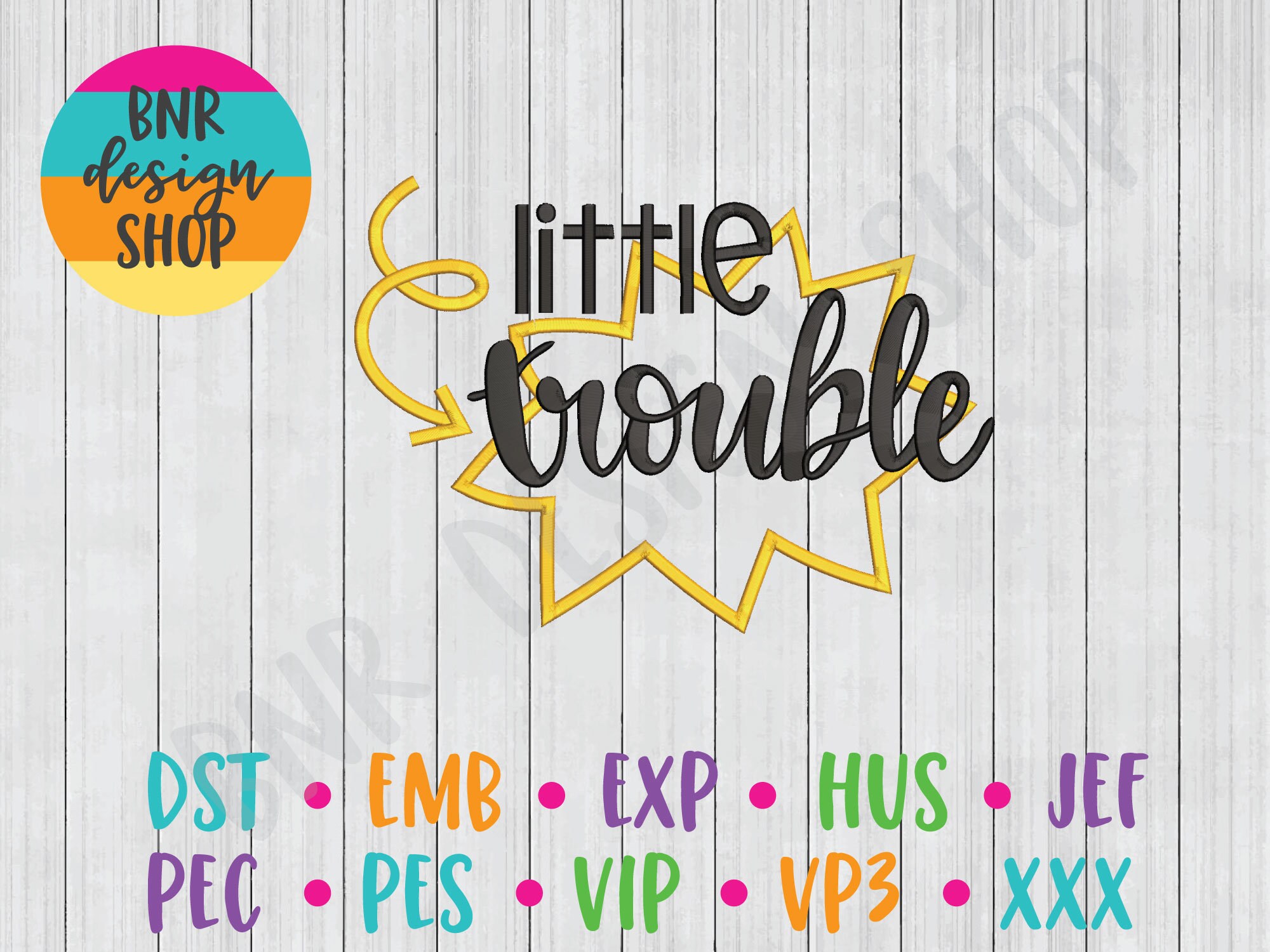 Little Brother Embroidery, 3 Sizes, Little Sister Machine Embroidery Design, Little Trouble Embroidery, Embroidery Design Embroidery Pattern