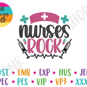 Nurse Embroidery Designs for Nurse, Registered Nurse Embroidery Design, Nursing Embroidery Designs, Nurse Embroidery File for Machine