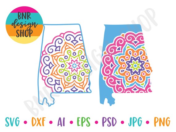 Download Alabama Mandala Svg File Boho Svg Alabama Svg Mandala Svg Etsy PSD Mockup Templates