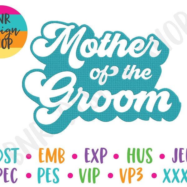 Mother of the Groom Embroidery Design, 3 Sizes, Wedding Embroidery, Embroidery Design, Embroidery Pattern, Embroidery File