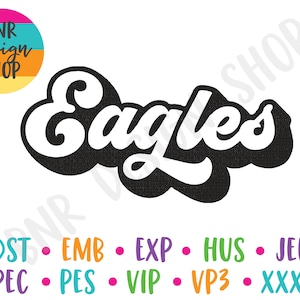 Eagles Embroidery Design, 3 Sizes, Embroidery Design, Embroidery Pattern, Embroidery File, Instant Download