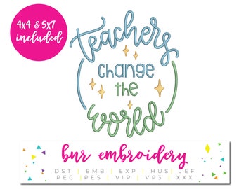 Teacher Embroidery Design, Back to School embroidery design, machine embroidery, embroidery files