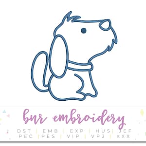 Dog Machine Embroidery Design, Puppy Embroidery, Embroidery Design, Embroidery Pattern, Embroidery File, Machine Embroidery