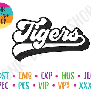 Tigers Machine Embroidery Design, 3 Sizes, Embroidery Design, Embroidery Pattern, Embroidery File, Instant Download