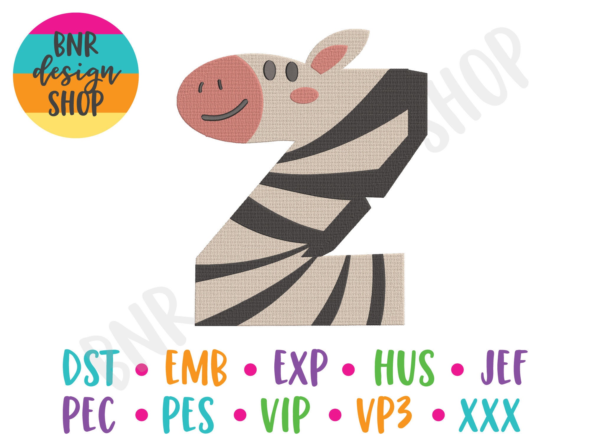 Letter Z Zebra Design