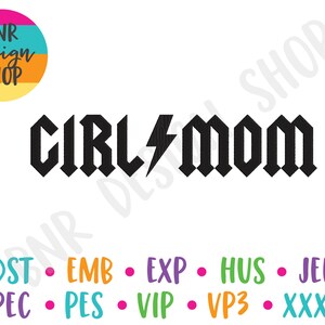 Mom Embroidery Design, 4 Sizes, Girl Mom Embroidery, Mama Embroidery, Machine Embroidery Design, Embroidery Pattern, Embroidery File