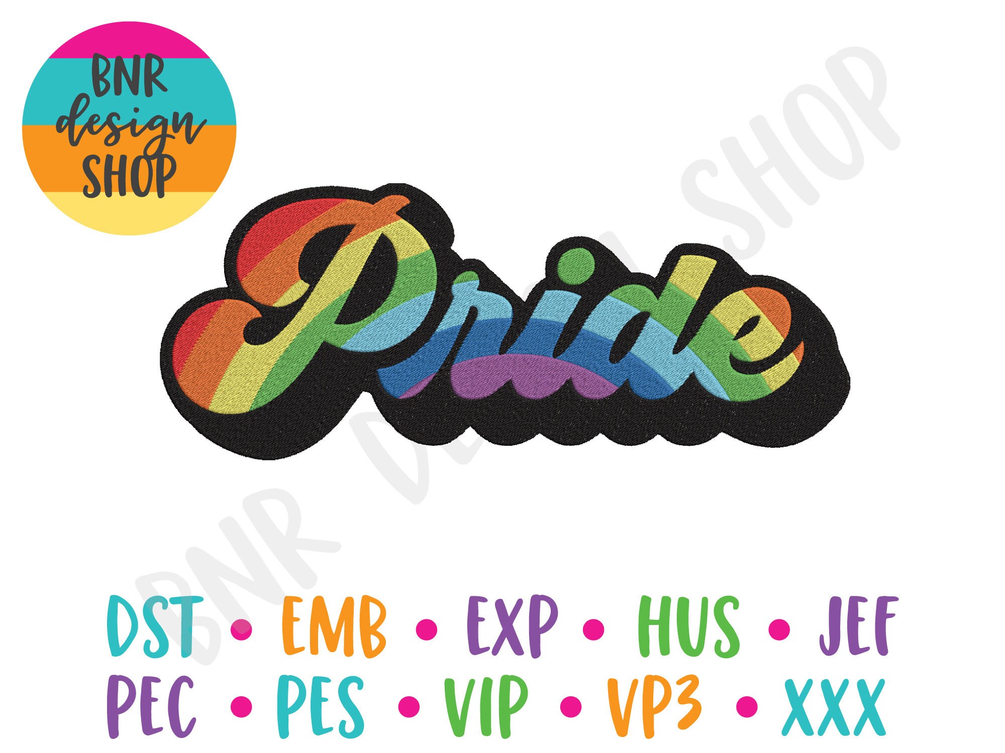Pride Embroidery Bundle 7 Designs Rainbow Embroidery Etsy