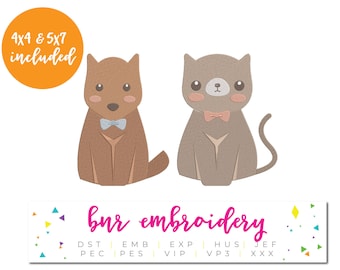 Dog Machine Embroidery, Cat Embroidery, Animal Embroidery Design, Pet Embroidery, Embroidery Pattern, Embroidery File, Instant Download