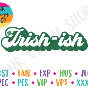 St. Patrick&#39;s Day Embroidery, 3 Sizes, IrishEmbroidery, Machine Embroidery Design, Embroidery Pattern, Embroidery File