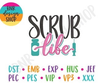 Nurse Embroidery Designs for Nurse, Registered Nurse Embroidery Design, Doctor Embroidery Designs, Scrub Embroidery, Scrub Life