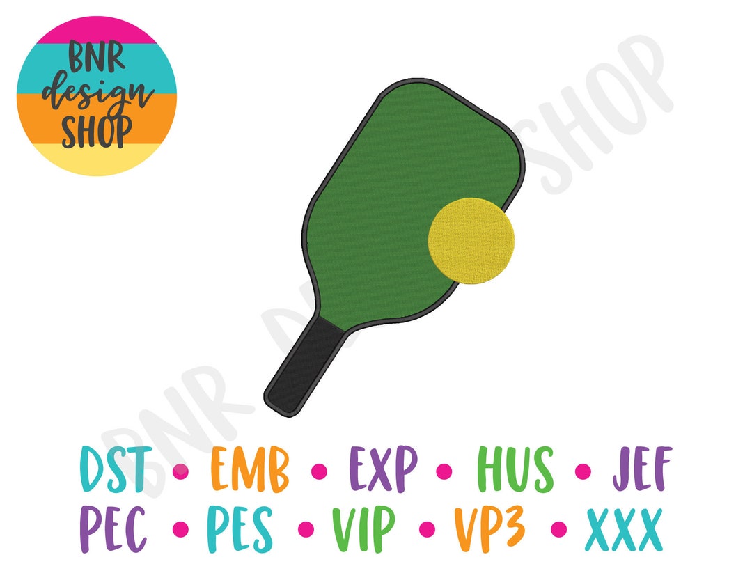 Pickleball Embroidery Designs for Machine, Embroidery Files Pickleball