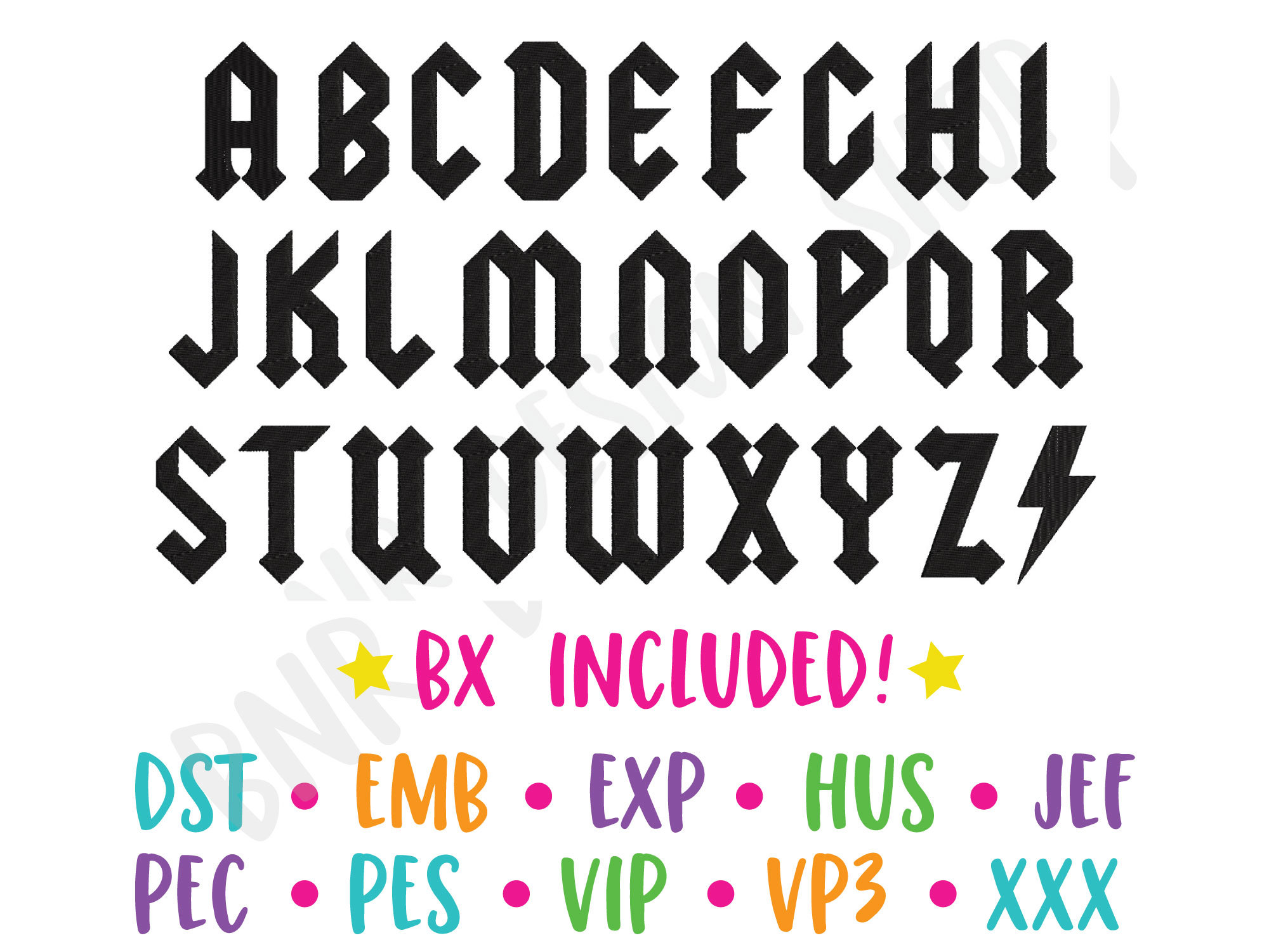 Acdc Font Alphabet