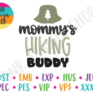 Hiking Embroidery Design, 2 Sizes, Camping Embroidery, Outdoor Embroidery, Embroidery Pattern, Embroidery File
