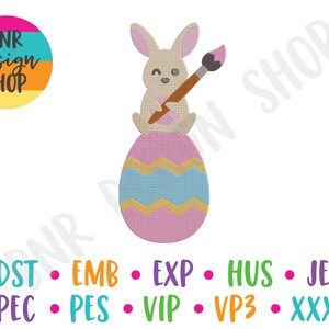 Easter Embroidery, 2 Sizes, Easter Bunny Embroidery, Easter Egg Embroidery, Embroidery Design, Embroidery Pattern, Embroidery File