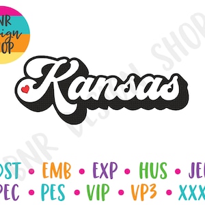 Kansas Embroidery Design, 3 Sizes, Home Embroidery, Embroidery Design, Embroidery Pattern, Embroidery File