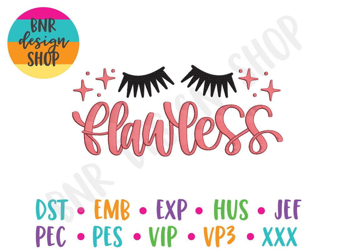 Makeup Embroidery Design, 3 Sizes, Flawless Embroidery, Machine