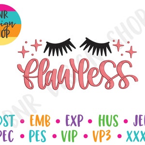 Makeup Embroidery Design, 3 Sizes, Flawless Embroidery, Machine Embroidery, Embroidery Pattern, Embroidery File, Instant Download