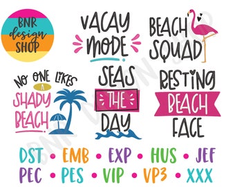 Beach Embroidery Designs for Beach Embroidery Bundle, Summer Embroidery Designs Beach, Beach Embroidery File Trendy, Mermaid Embroidery