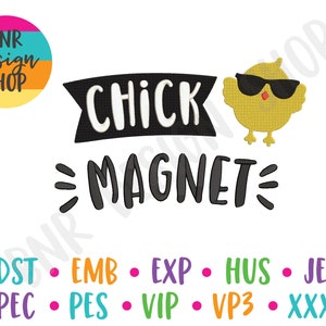 Easter Embroidery Design, 3 Sizes, Chick Magnet Embroidery, Machine Embroidery Design, Embroidery Pattern, Embroidery File, Instant Download