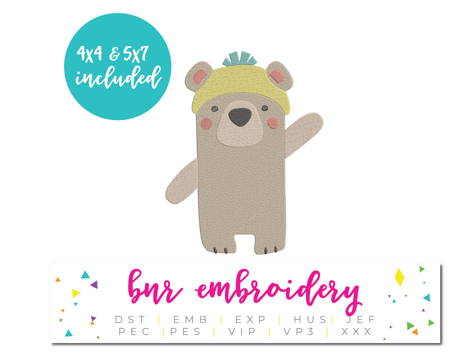 Bear Embroidery Design Woodland Embroidery Design Embroidery - Etsy