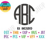 Embroidery Fonts BX, Monogram Font Embroidery Design, BX Fonts, Embroidery Fonts PES, Round Monogram Font, Embroidery Alphabet Fonts