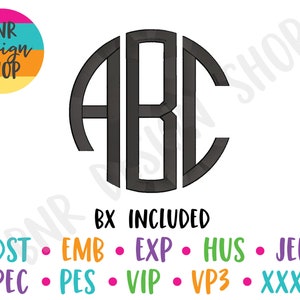 Embroidery Fonts BX, Monogram Font Embroidery Design, BX Fonts, Embroidery Fonts PES, Round Monogram Font, Embroidery Alphabet Fonts