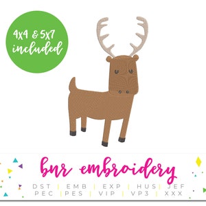Moose Machine Embroidery Design, Woodland Embroidery Design, Embroidery Pattern, Embroidery File