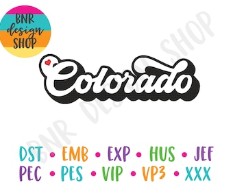 Colorado Embroidery Design, 3 Sizes, Home Embroidery, Embroidery Design, Embroidery Pattern, Embroidery File