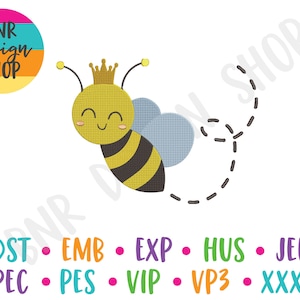 Bee Embroidery Design for Machine, Queen Bee Embroidery Pattern, Bumble Bee Embroidery, Trendy Embroidery Designs for Kitchen Towel