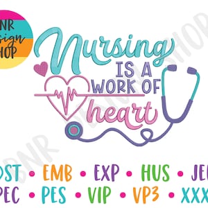 Nurse Embroidery Designs for Nurse, Registered Nurse Embroidery Design, Nursing Embroidery Designs, Nurse Embroidery File for Machine