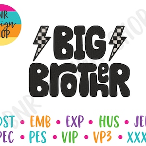 Big Brother Embroidery Design for Boys, Brother Embroidery Design for Kids, Big Brother Little Brother, Kids Embroidery Patterns for Kids