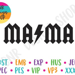Mama Embroidery Design, Mom Embroidery File Mama, Cool Mom Embroidery Design, Cool Moms Club Embroidery for Hats, Embroidery for Machine